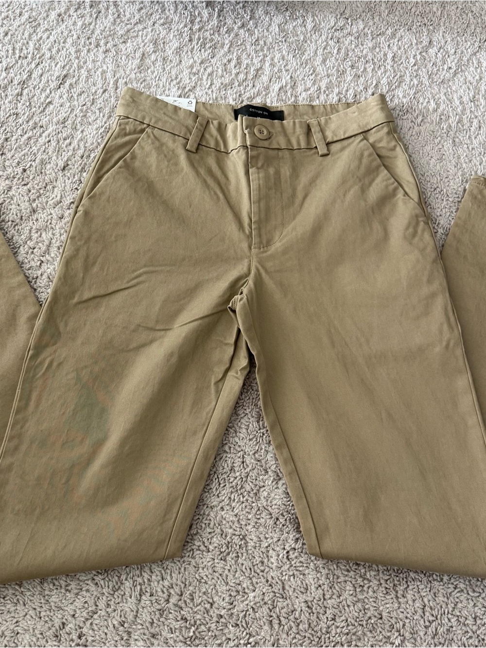 Cotton On Men's Khaki Chino Pants - Light Tan
